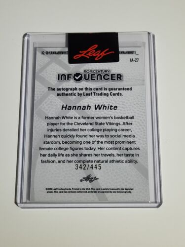 2023 Hannah White LEAF Pop Century Influencer CSU AUTO SP /445