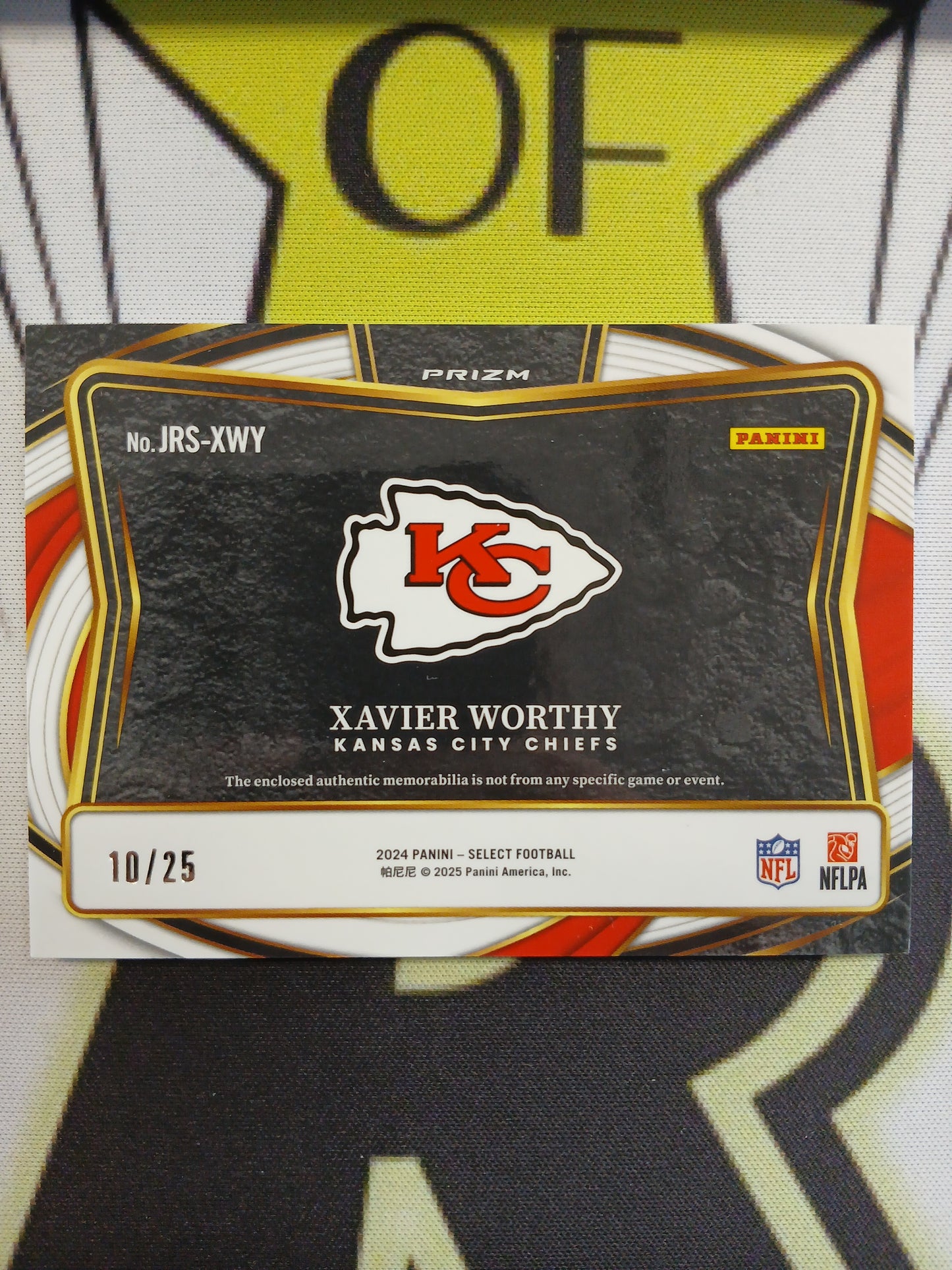 2024 Select Xavier Worthy Rookie Jersey Triple Color Patch Tie Dye Prizm #/25