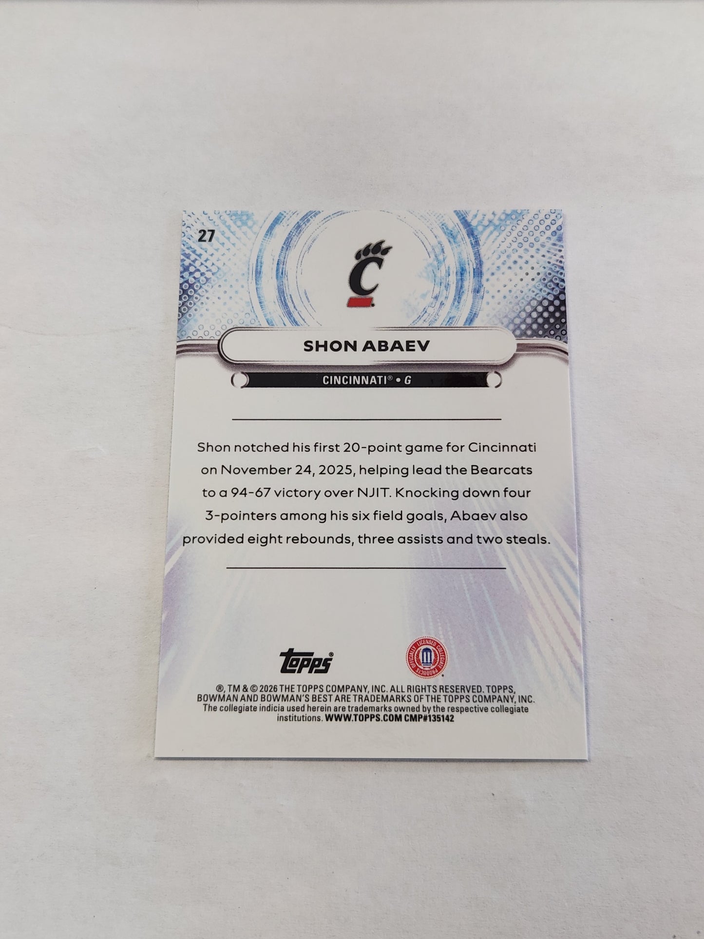 2026 Bowman Best U Shon Abaev Red Refractor #/5
