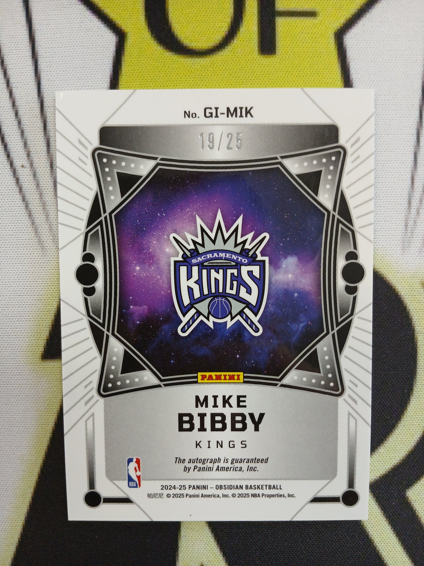 2024 Obsidian Mike Bibby Galaxy Ink Auto Green #/25