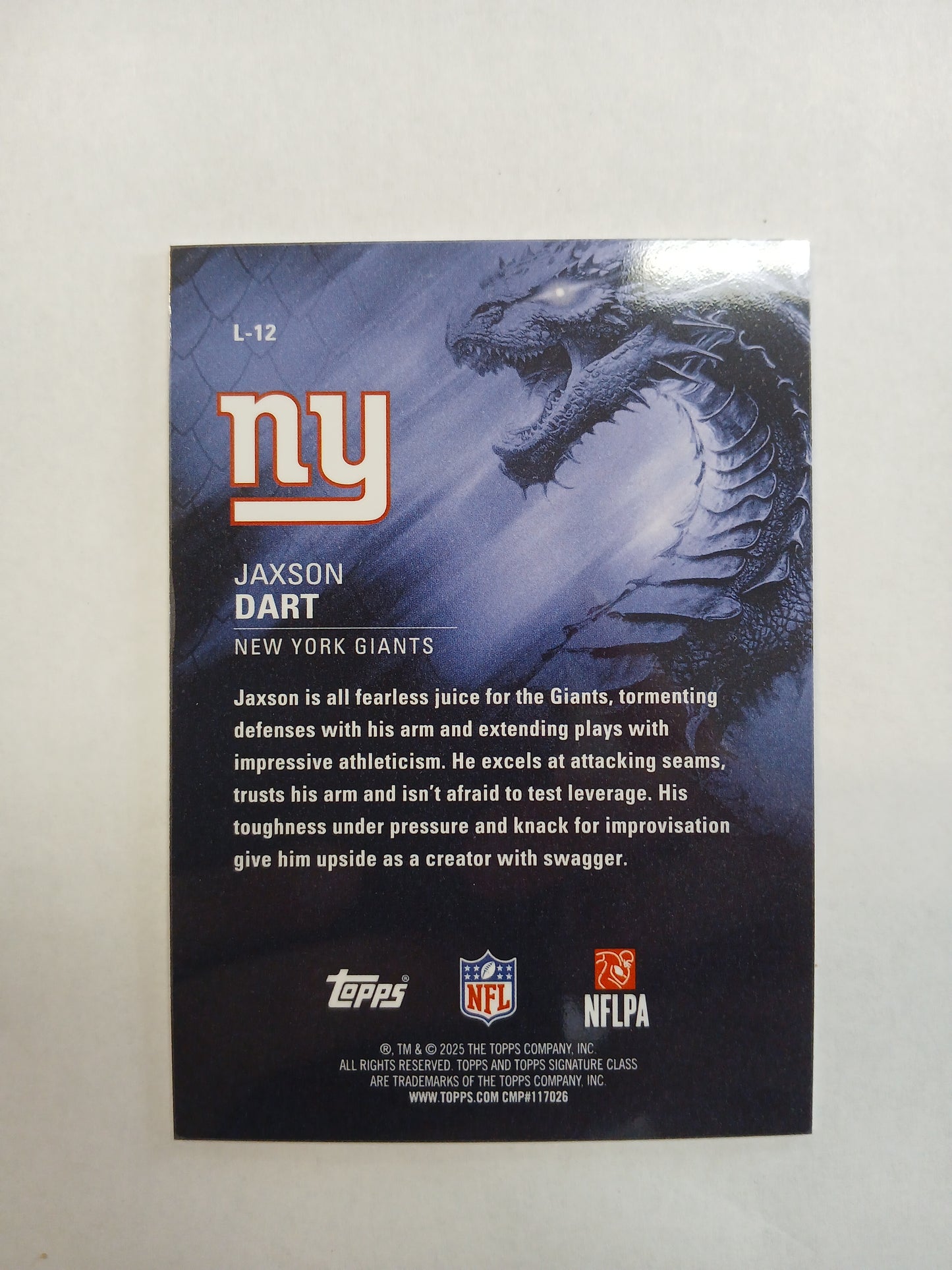 2025 Topps Signature Class Jaxson Dart Leviathans Rookie Case Hit SSP