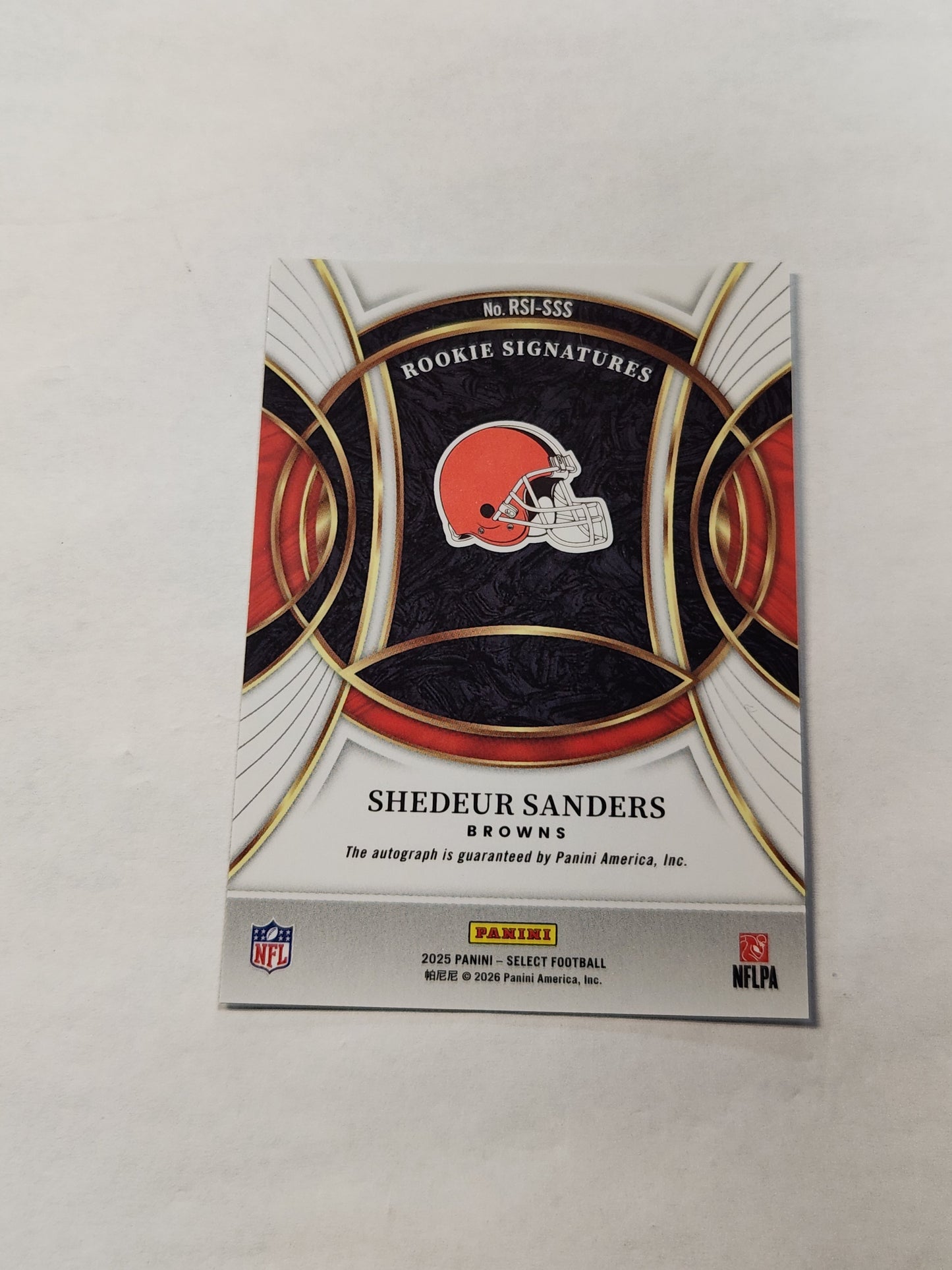2025 Select Shedeur Sanders Rookie Auto