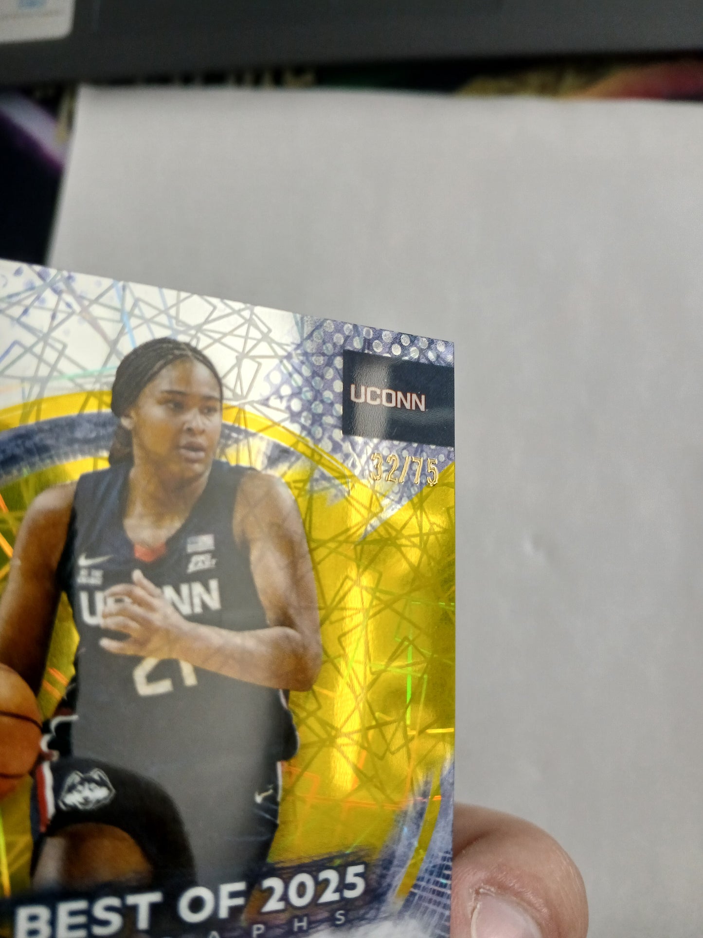 2026 Bowman Best U Sarah Strong The Best of 2025 On Card Auto Yellow Lazer Refractor #/75