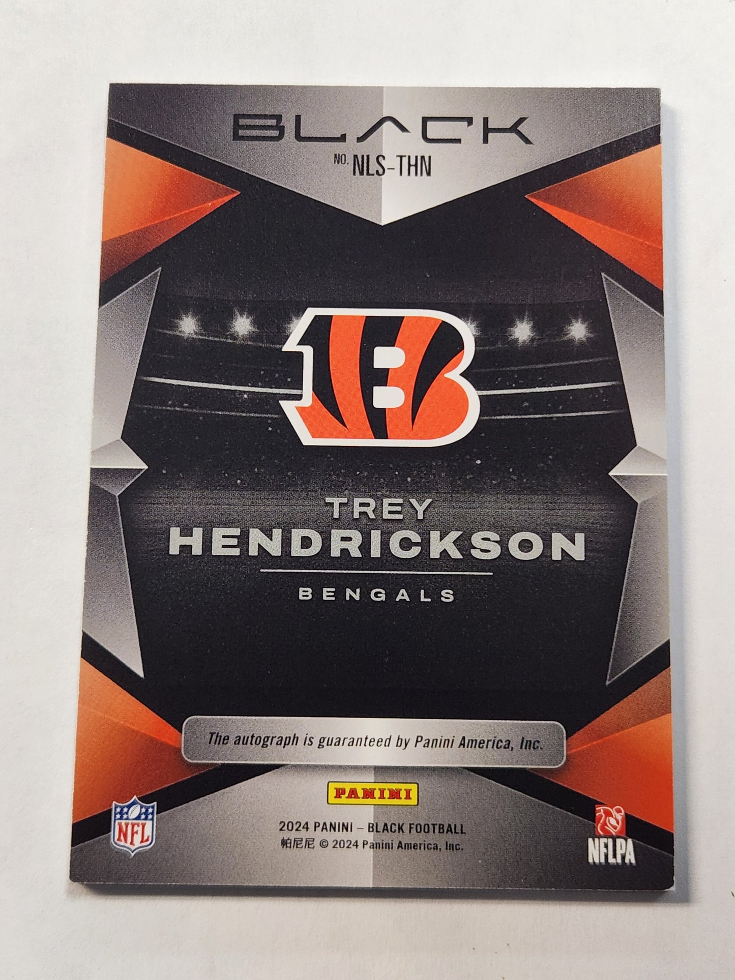 2024 Panini Black Night Lights Trey Hendrickson On Card Auto # /50