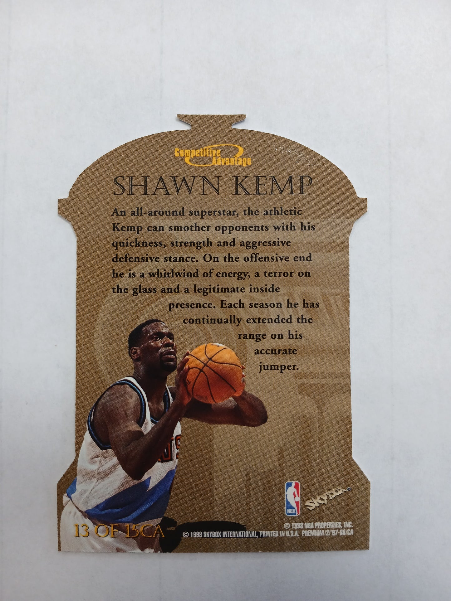 1998 Skybox Premium Shawn Kemp Competitive Advantage Die Cut