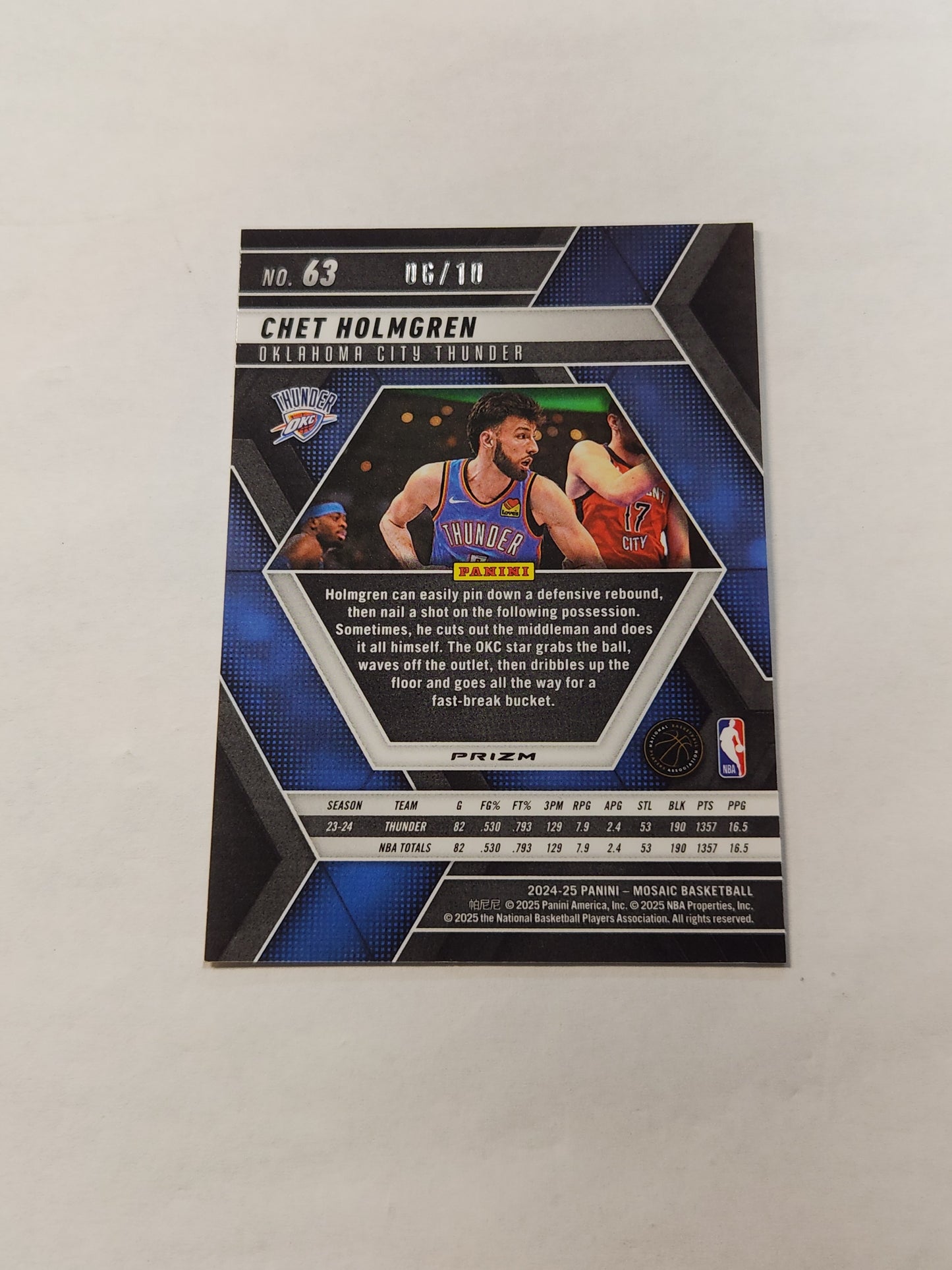 2024 Mosaic Chet Holmgren International Gold #/10
