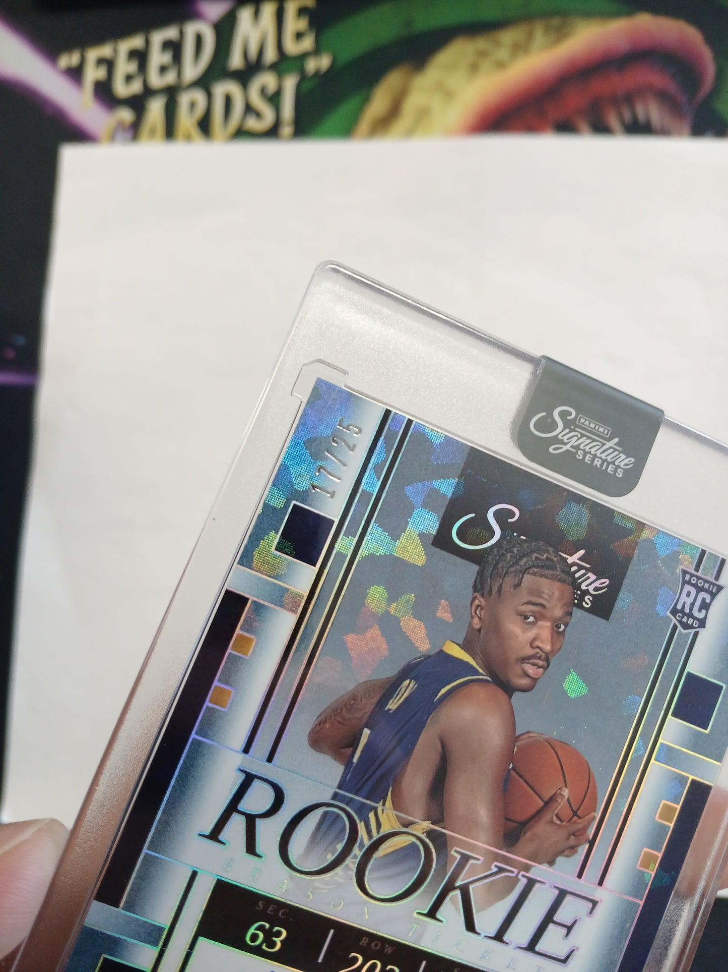 2025 Signature Series Kam Jones Rookie Season Ticket On Card Rookie Cracked Ice Auto #/25
