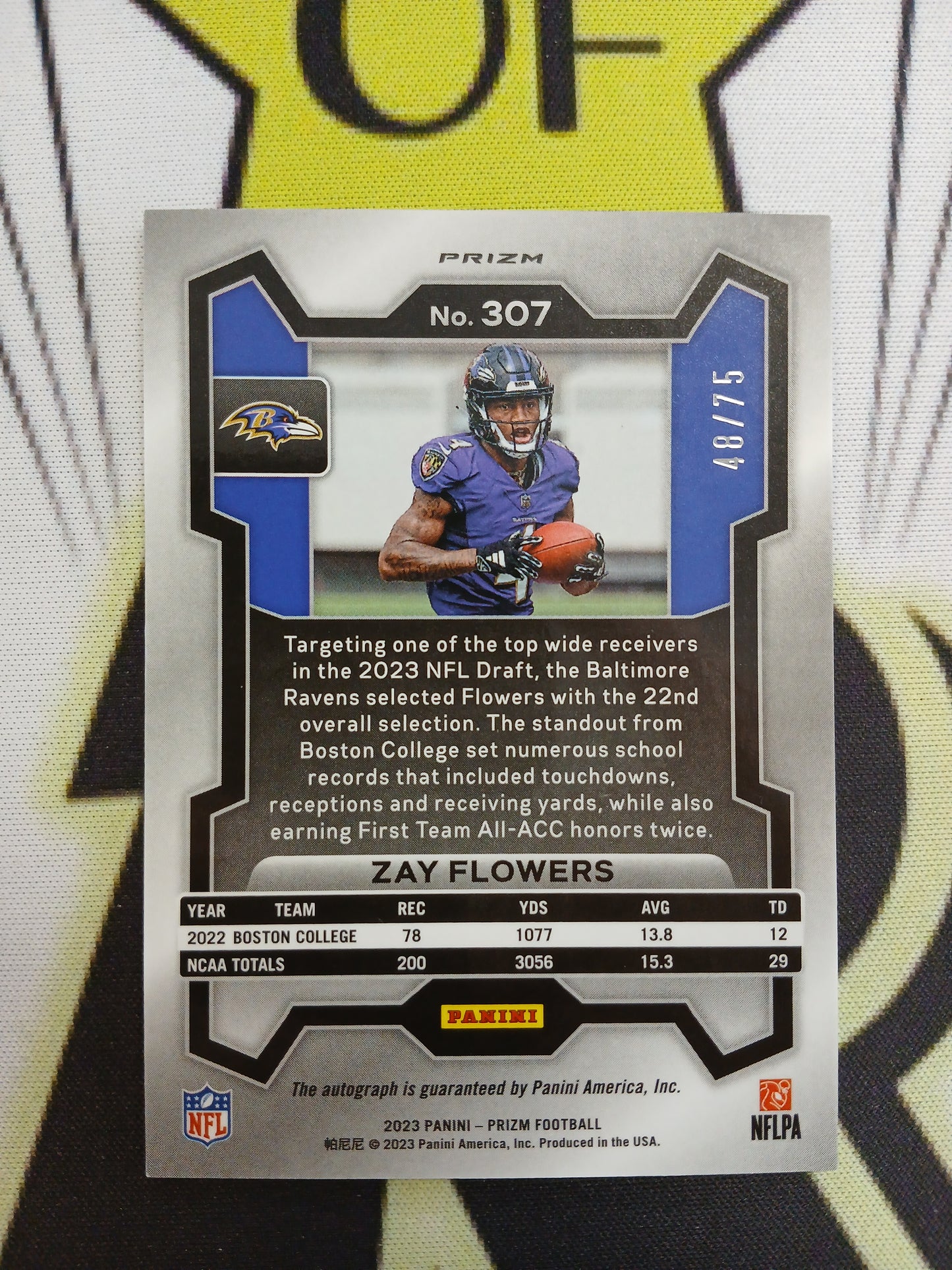 2023 Prizm Zay Flowers Green Scope Rookie Auto #/75