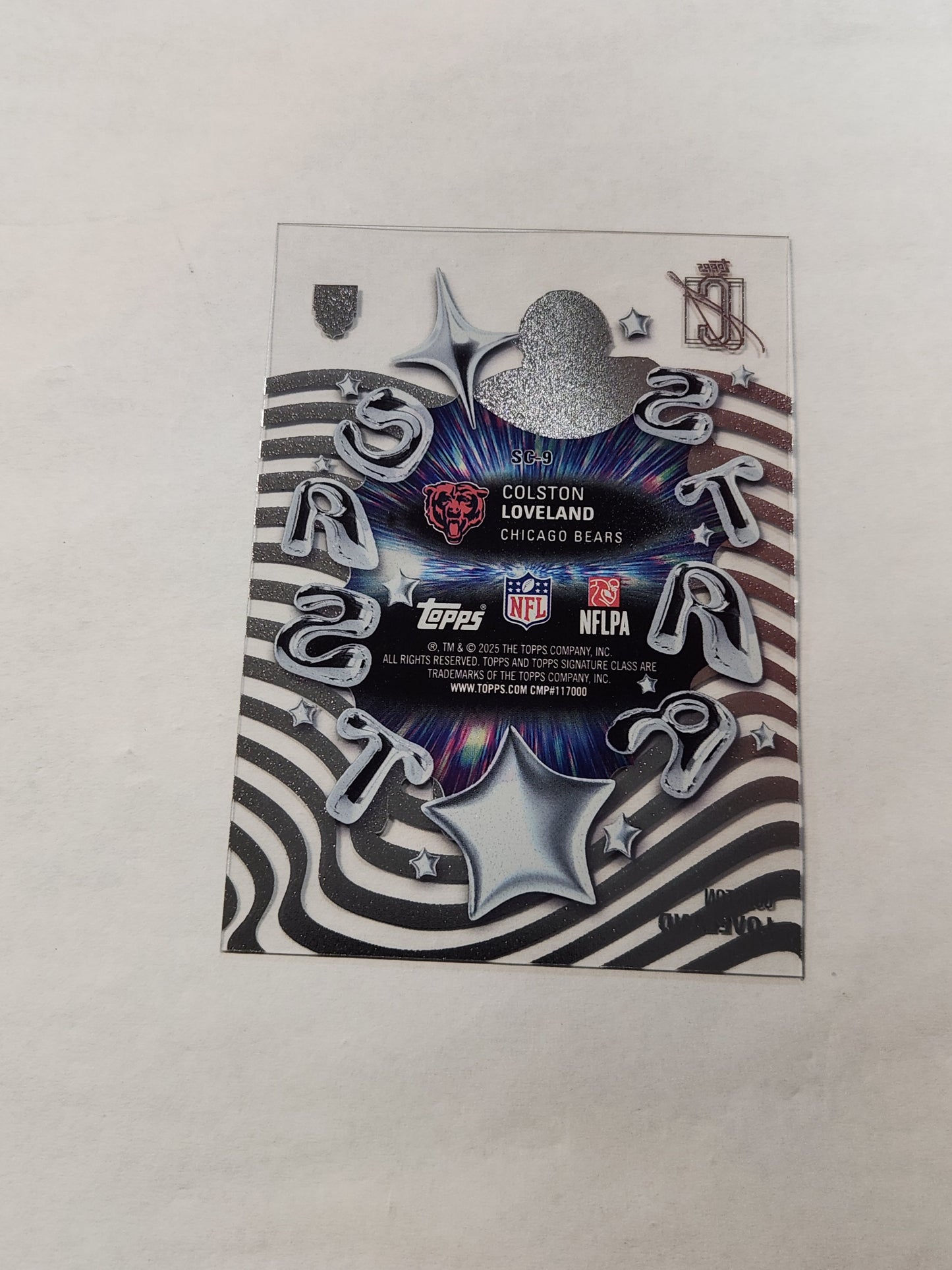 2025 Topps Signature Class Colston Loveland Star Cast Acetate Rookie Case Hit SSP