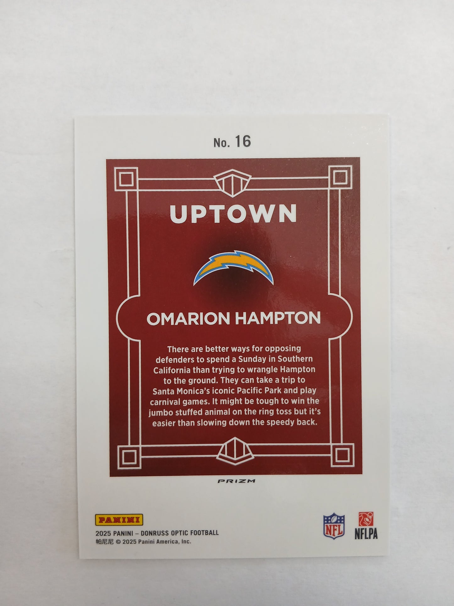 2025 Donruss Optic Omarion Hampton Uptown Rookie Case Hit SSP