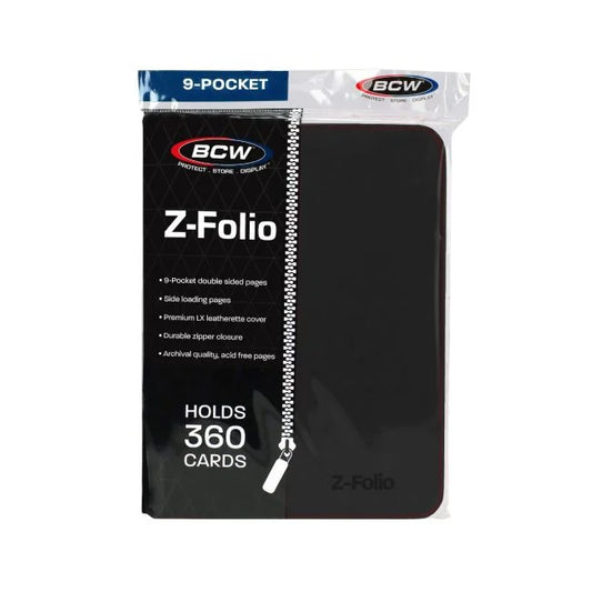 Z-Folio Binder 9 Pocket Black 1-ZF9-BLK