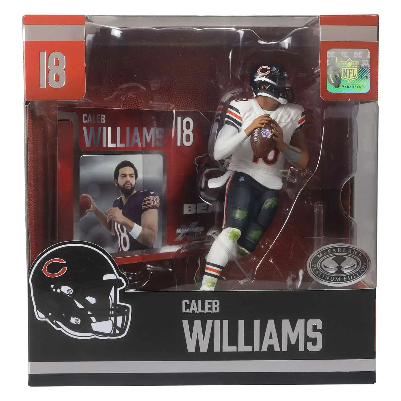 McFarlane's Sportspicks Legacy Caleb Williams Platnium Chase Edition Bears Figure