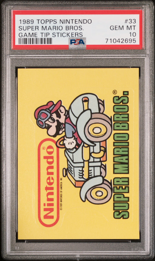 1989 Topps Nintendo Game Tip Stickers #33 Super Mario Bros. Game Tip Stickers PSA 10