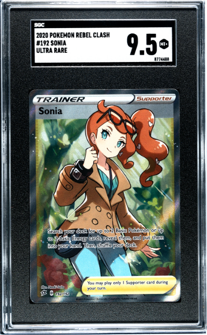 2020 Pokemon Rebel Clash #192/192 Sonia Ultra Rare SGC 9.5