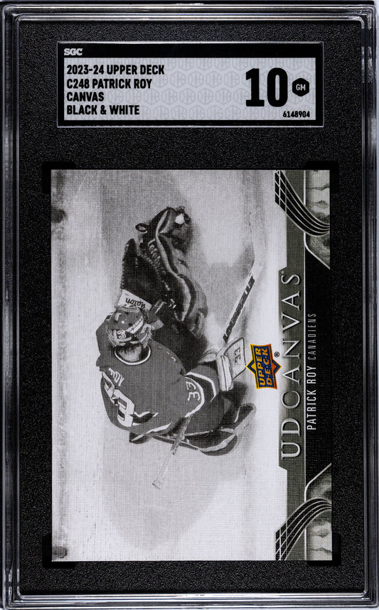 2023-24 Upper Deck #C248 Patrick Roy Black White SP SGC 10