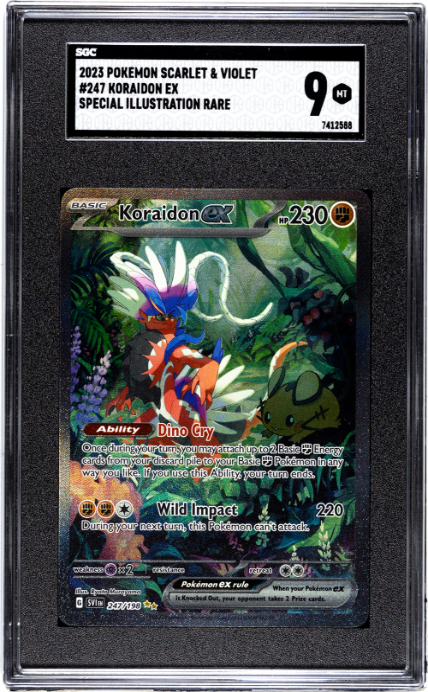 2023 Pokemon Tcg Scarlet & Violet 247/198 Koraidon Ex Special Illustration Rare SGC 9