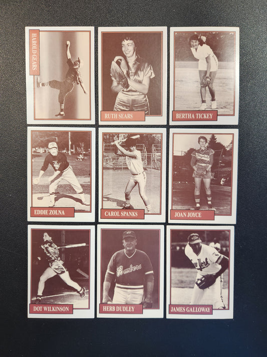 The Homer's Classics Softball Hall of Fame Set (9) Cards