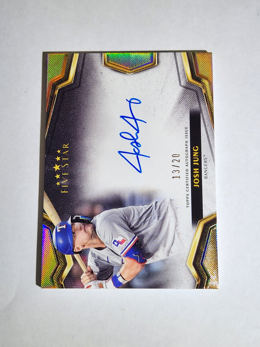 2024 Topps Fove Star Josh Jung Auto /20 OCA Rangers