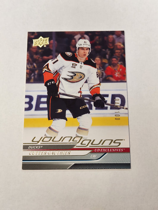 2024-25 Upper Deck Series 1 Cutter Gauthier UD Exclusives /100 Ducks SP