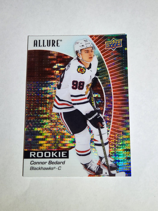 2023-24 Upper Deck Allure Connor Bedard #102 Red Rainbow Blackhawks