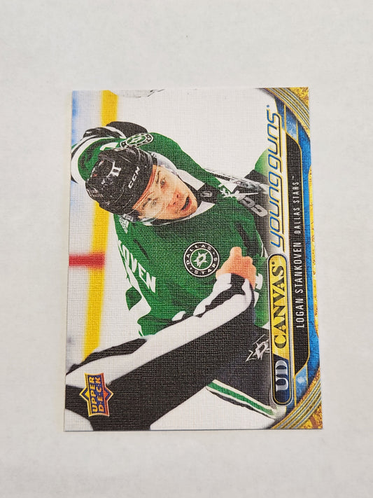 2024-25 Upper Deck Series 1 Logan Stankoven UD Canvas Young Guns C-103 Dallas Stars