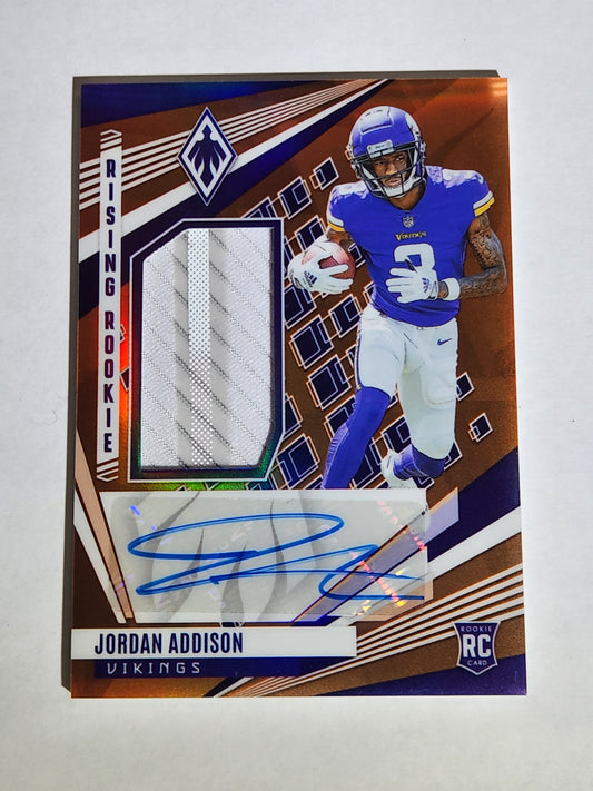 2023 Phoenix Rising Rookie Jordan Addison RPA # /49 Vikings Auto RC