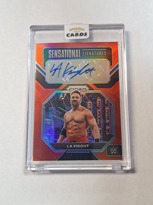 2023 Panini Prizm Red LA Knight Auto WWE Card Yeah!