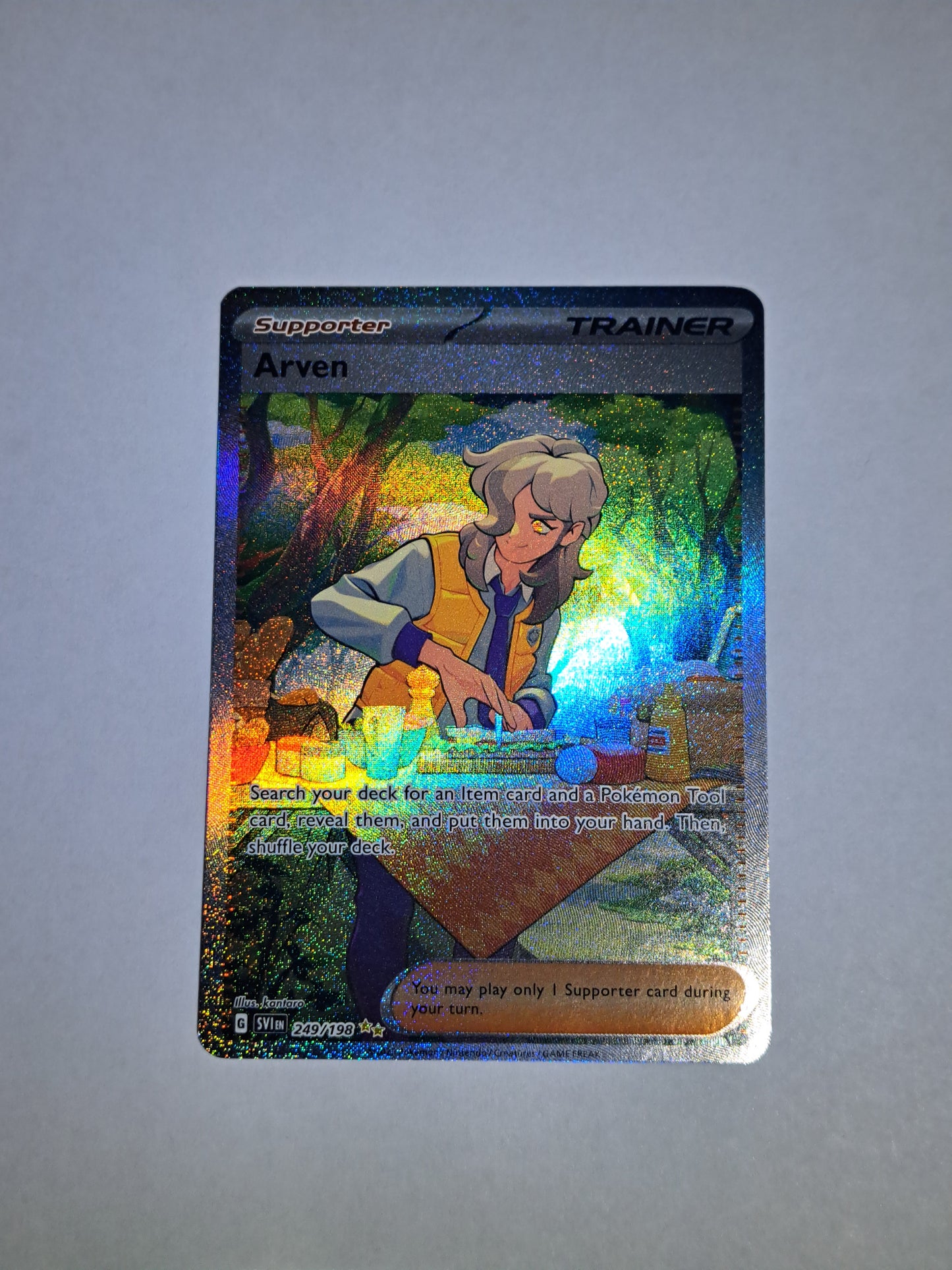 Arven 249/198 Full Art Trainer SVI Pokemon Card Tcg