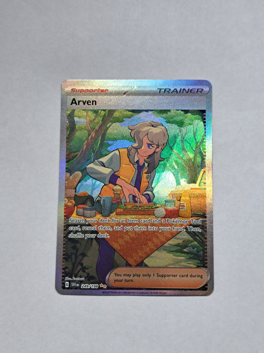 Arven 249/198 Full Art Trainer SVI Pokemon Card Tcg