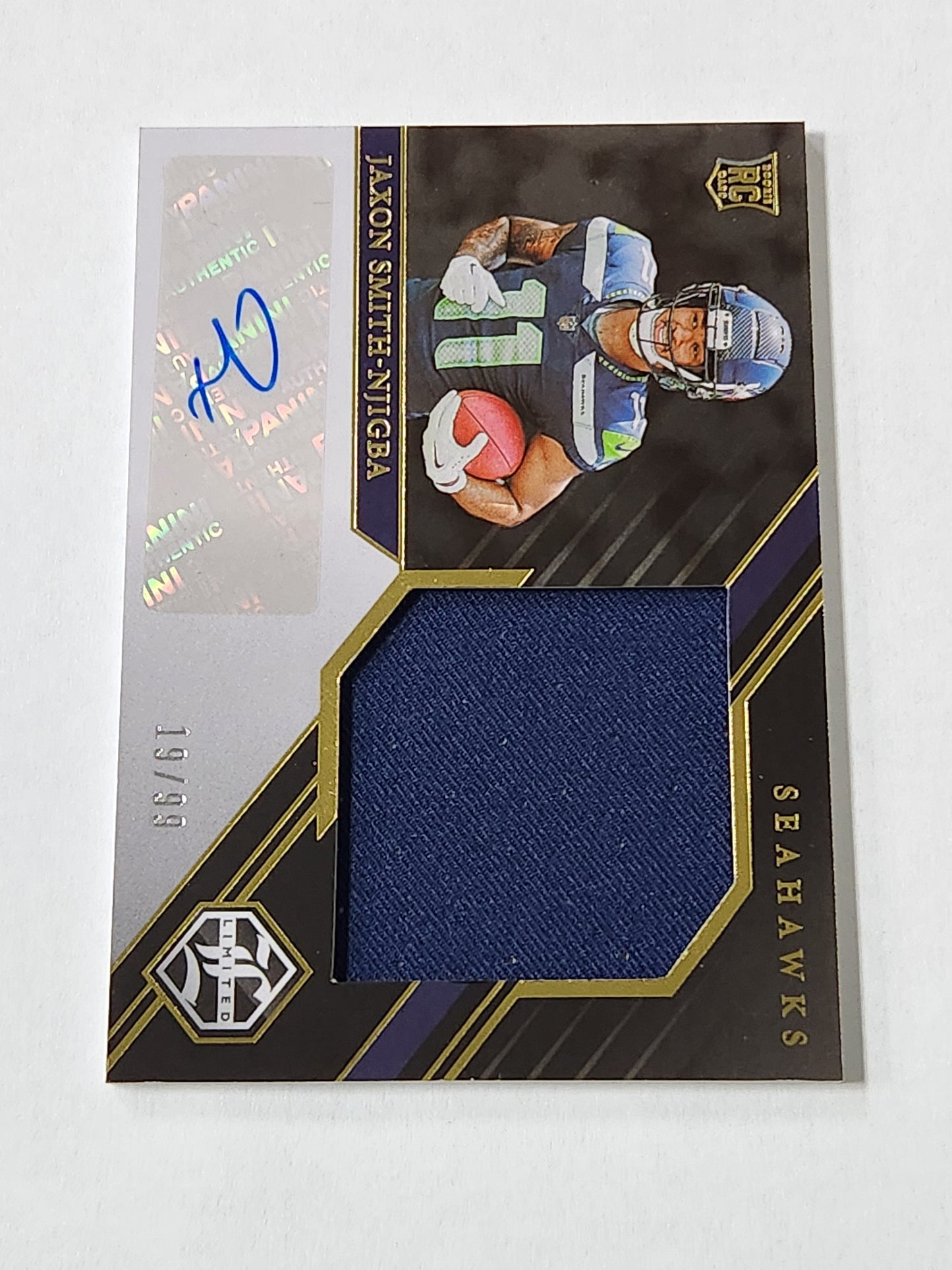 2023 Panini Limited Jaxon Smith-Njigba Rookie Patch Auto /99 No. 159