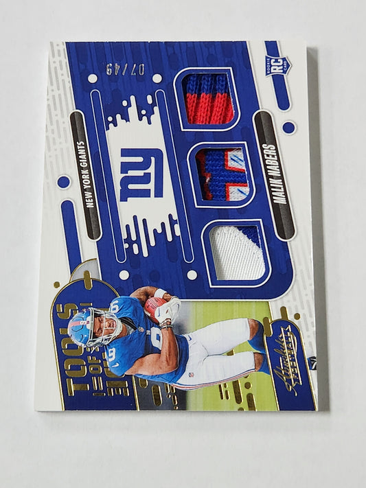 2024 Absolute Memorabilia Malik Nabers Tools of the Trade tri patch /49 TOTT-MNS