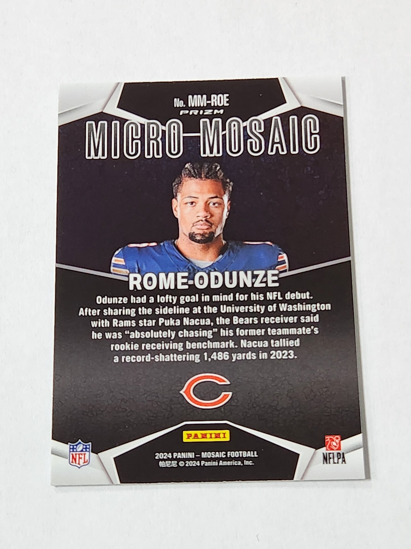 2024 Panini Mosaic Rome Odunze Micro Mosaic SP MM-ROE