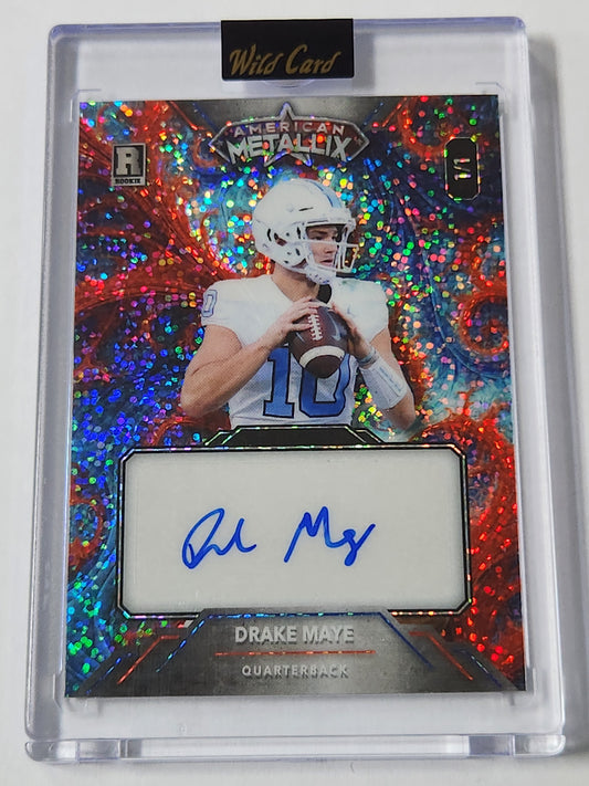 2023 Wild Card American Metallix Drake Maye auto 1/1 WMF-DMA