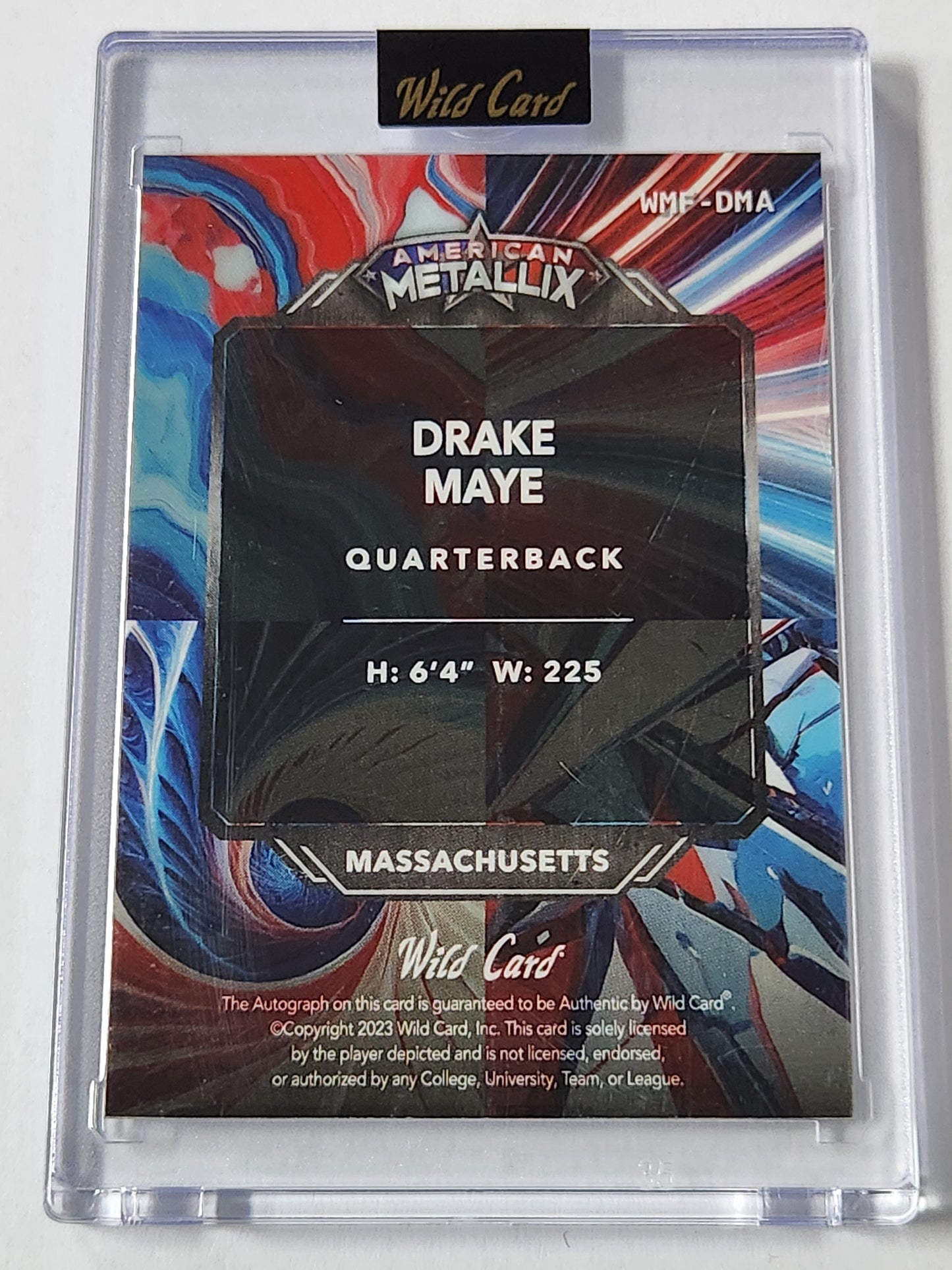 2023 Wild Card American Metallix Drake Maye auto 1/1 WMF-DMA