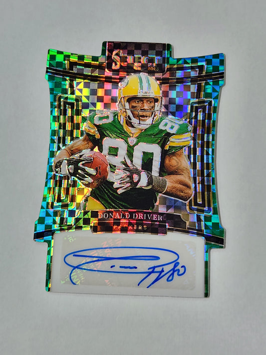 2023 Panini Select Donald Driver Green Auto 1/5 SIG-DDR SSP