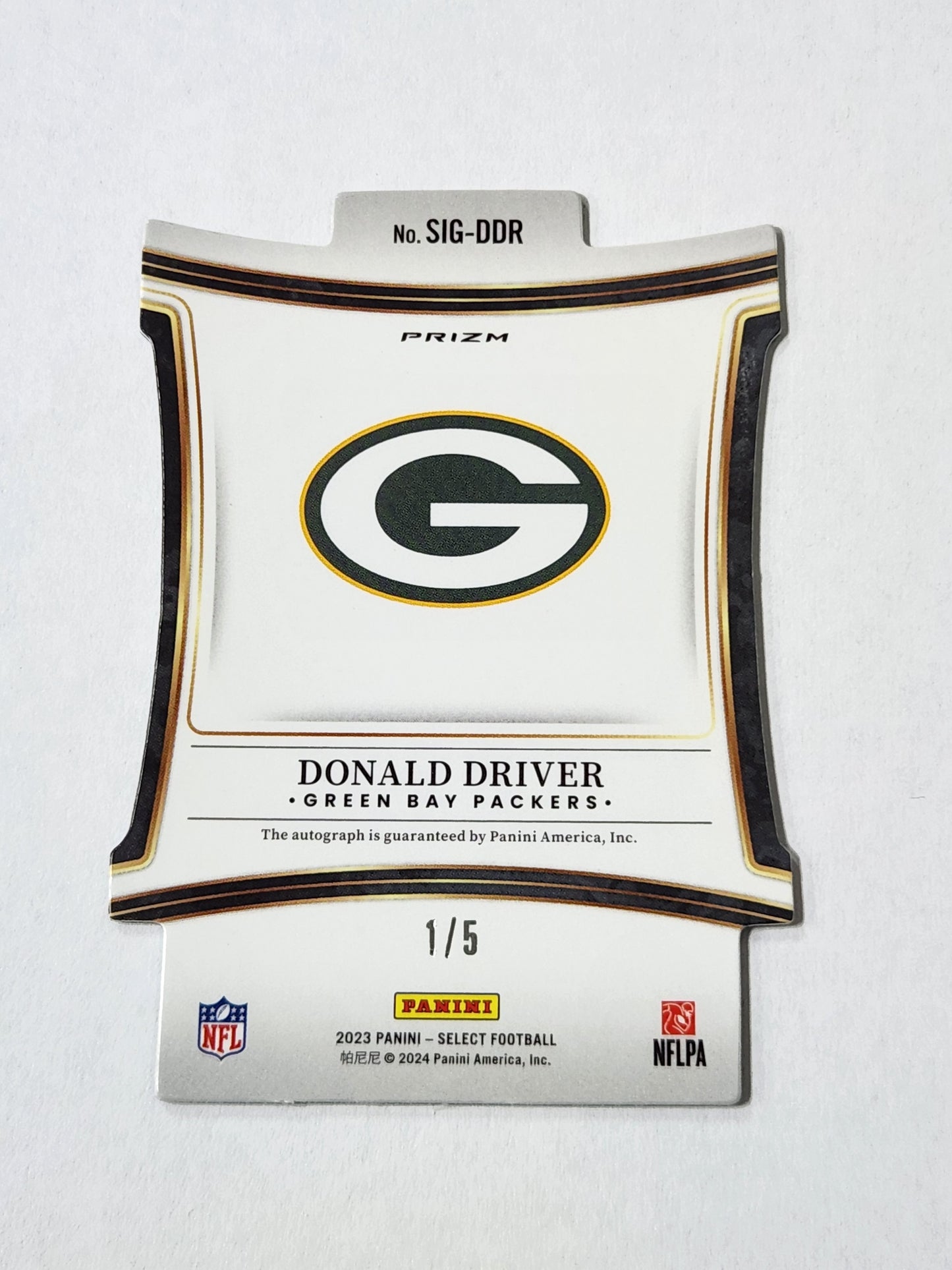 2023 Panini Select Donald Driver Green Auto 1/5 SIG-DDR SSP