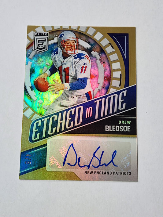 2024 Elite Drew Bledsoe Etched in Time Auto 4/5 ETS-DBL Patriots