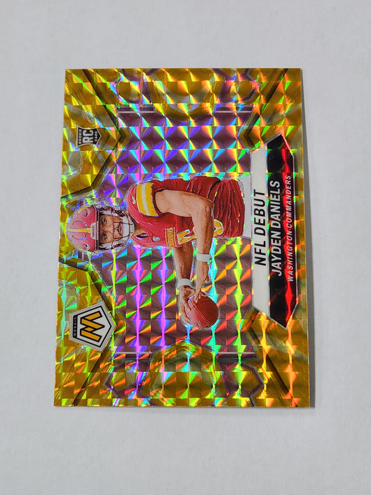 2024 Mosaic Jayden Daniels NFL Debut Yellow Reactive No. 272