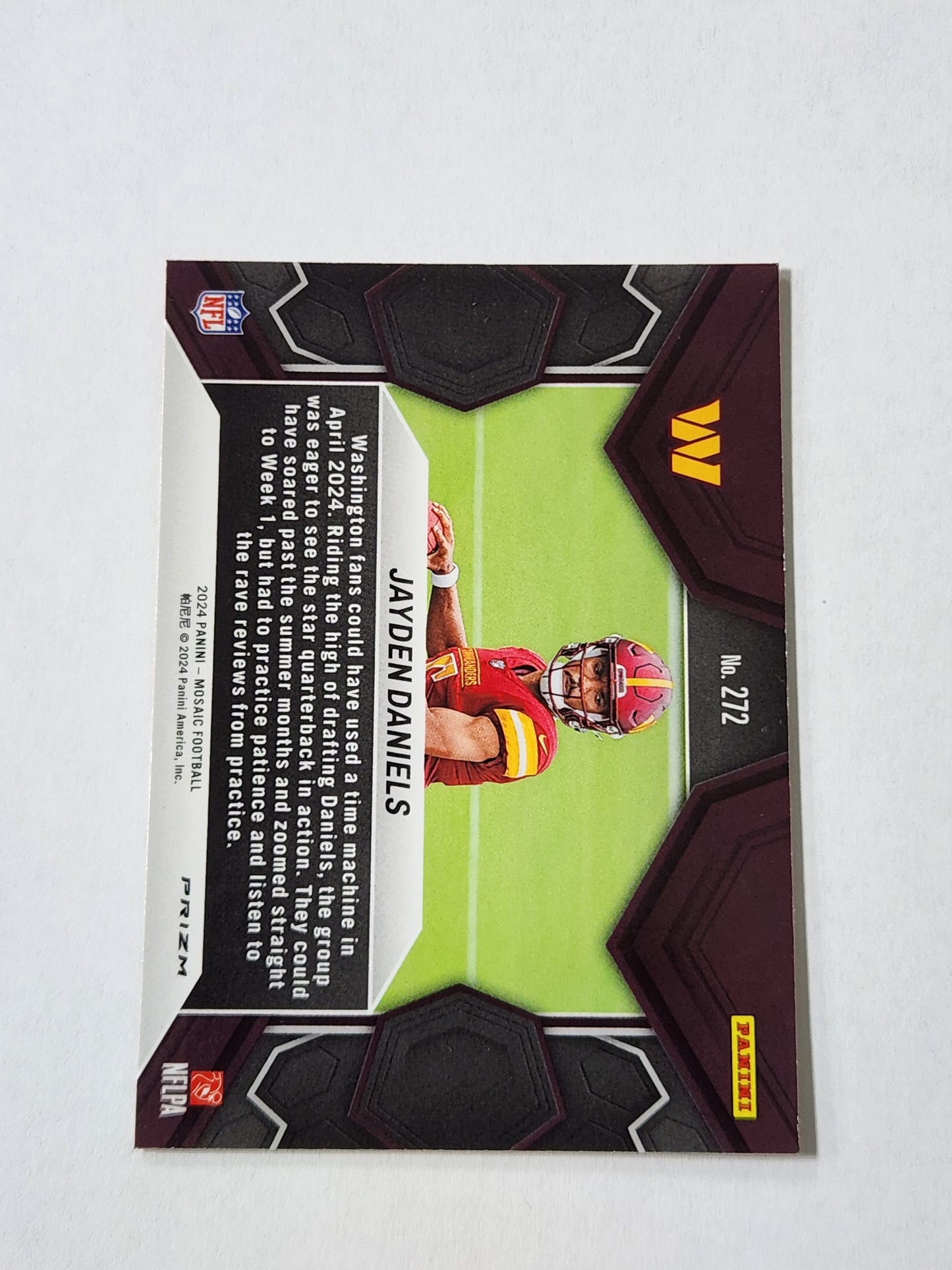 2024 Mosaic Jayden Daniels NFL Debut Yellow Reactive No. 272