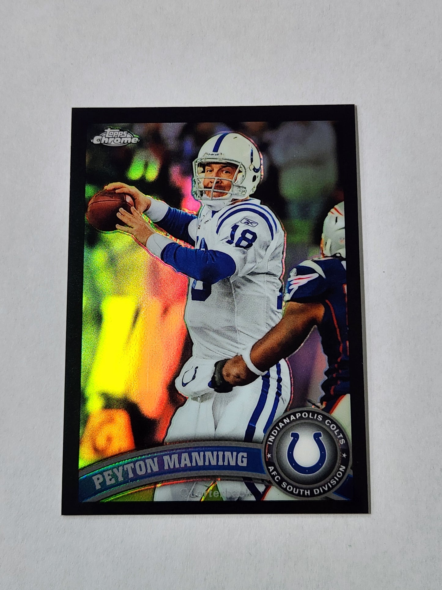 2011 Topps Chrome Peyton Manning Black Refractor /299 No. 110