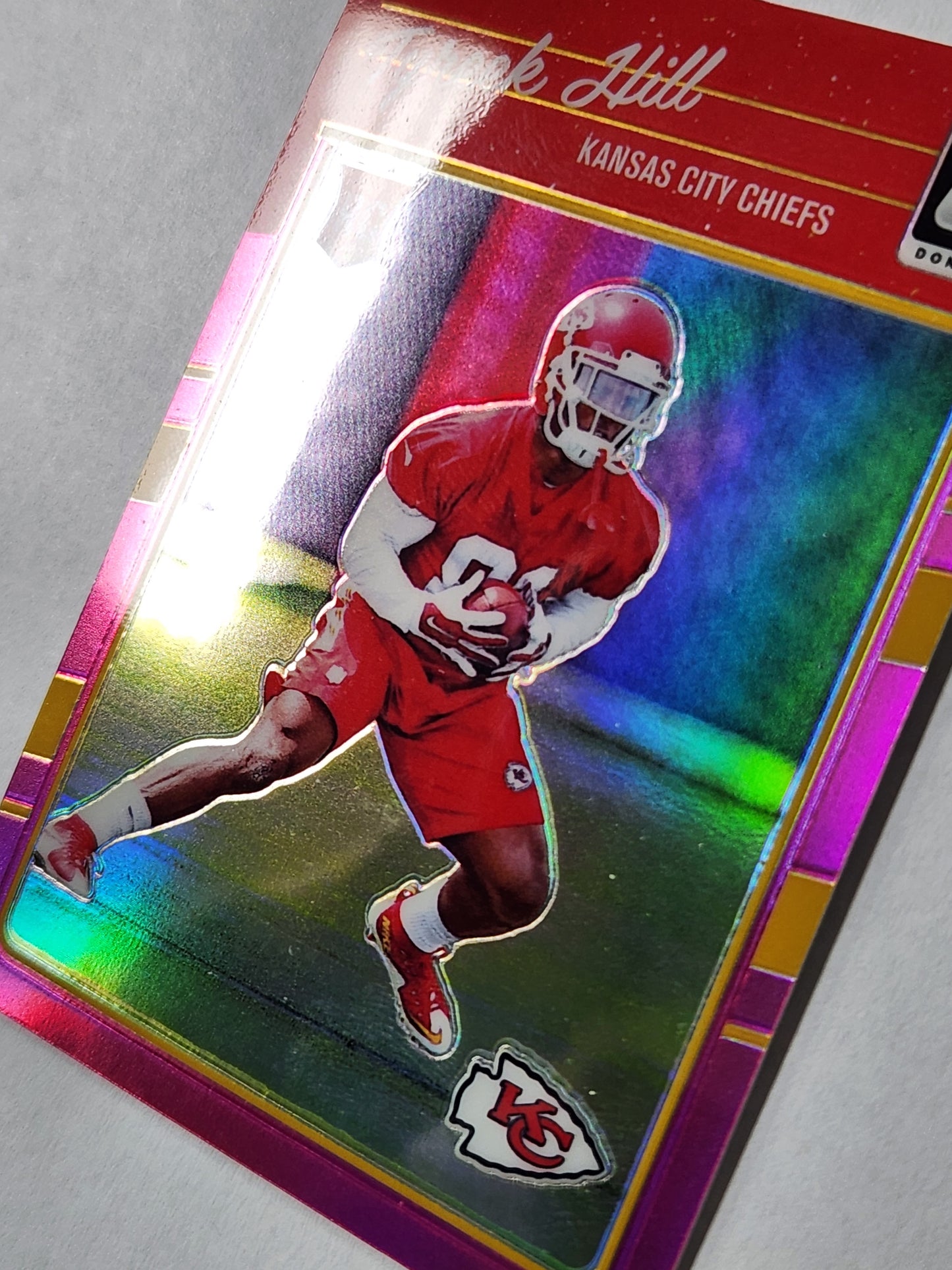 2016 Optic Tyreek Hill Rookie Pink Holo No. 117