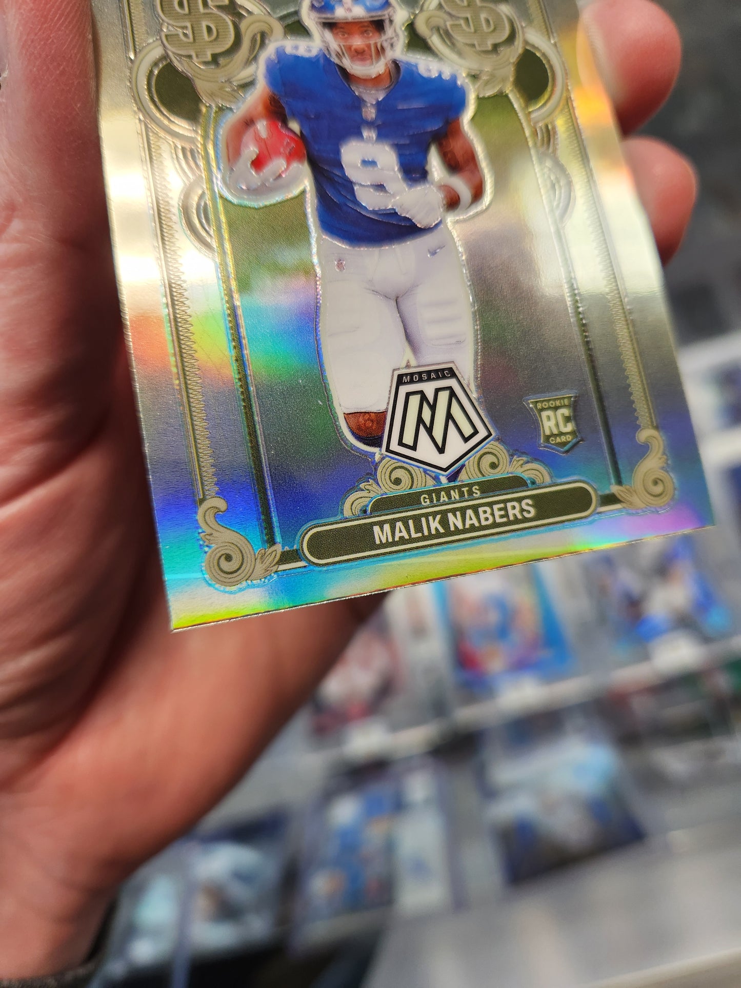 2024 Mosaic Malik Nabers Money Silver No. 11 Giants RC SP