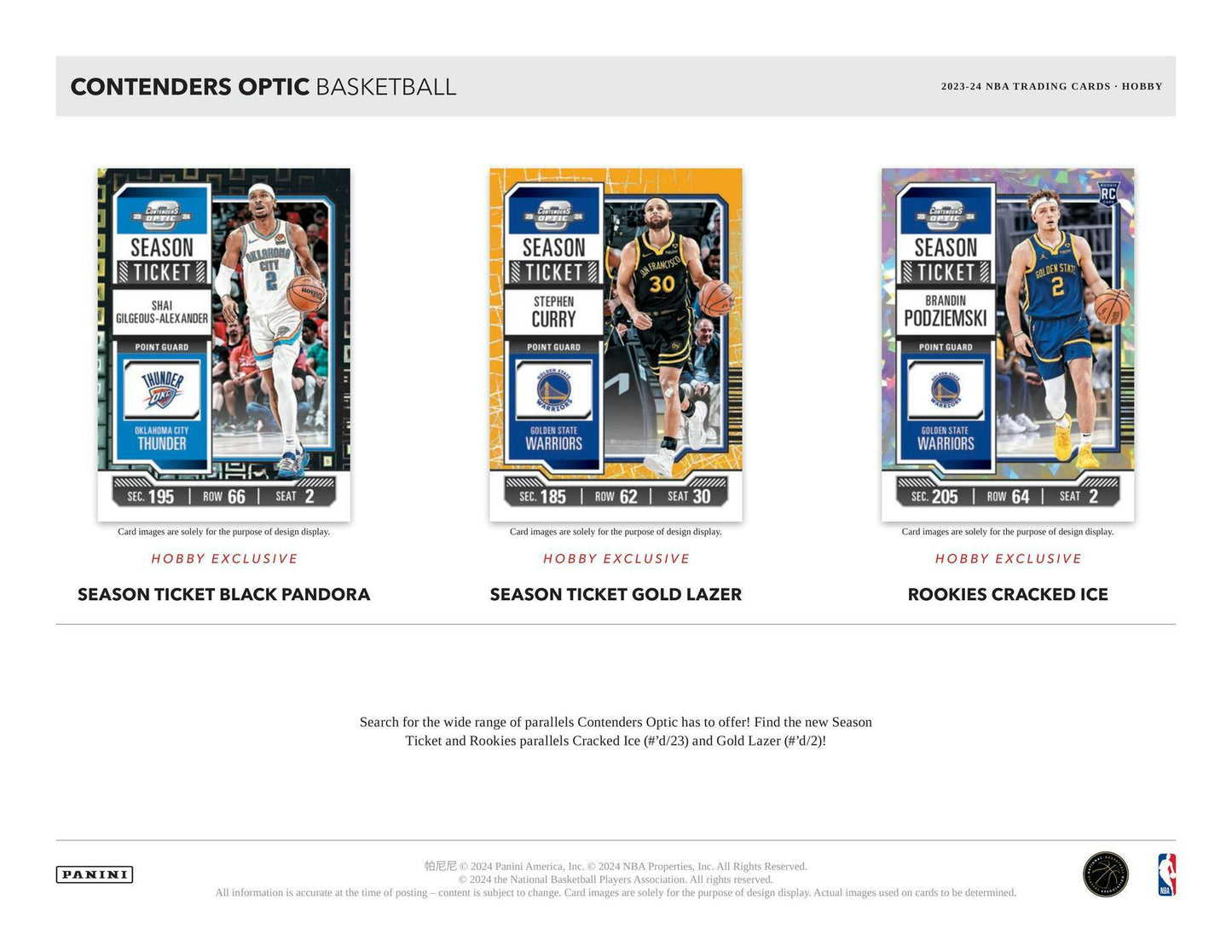 2023-24 Panini Contenders Optic Basketball Hobby Box