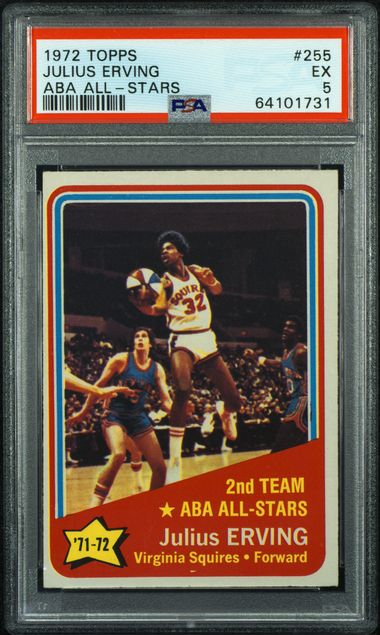 1972 Topps Julius Erving ABA All-Stars PSA 5