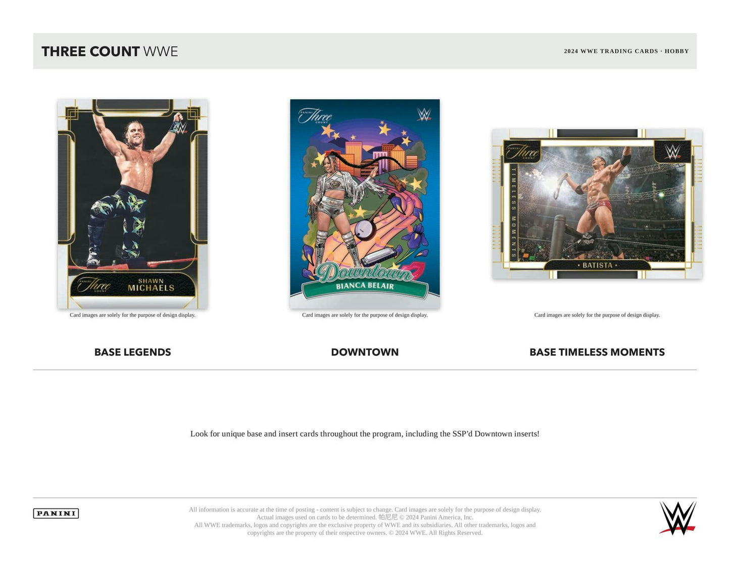 Panini 2024 Three Count WWE Hobby Box