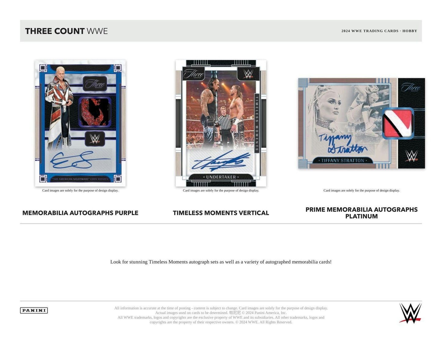 Panini 2024 Three Count WWE Hobby Box