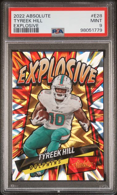 2022 Absolute Tyreek Hill Explosive Case Hit SSP PSA 9