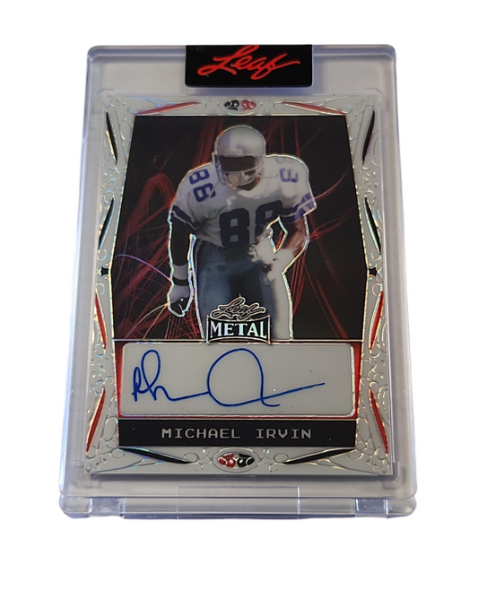 Leaf Metal Michael Irvin Signed 1/1