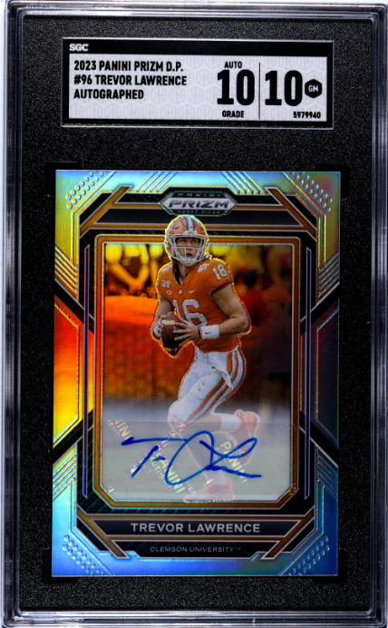 2023 Panini Prizm Draft Picks #96 Trevor Lawrence Auto. SGC 10