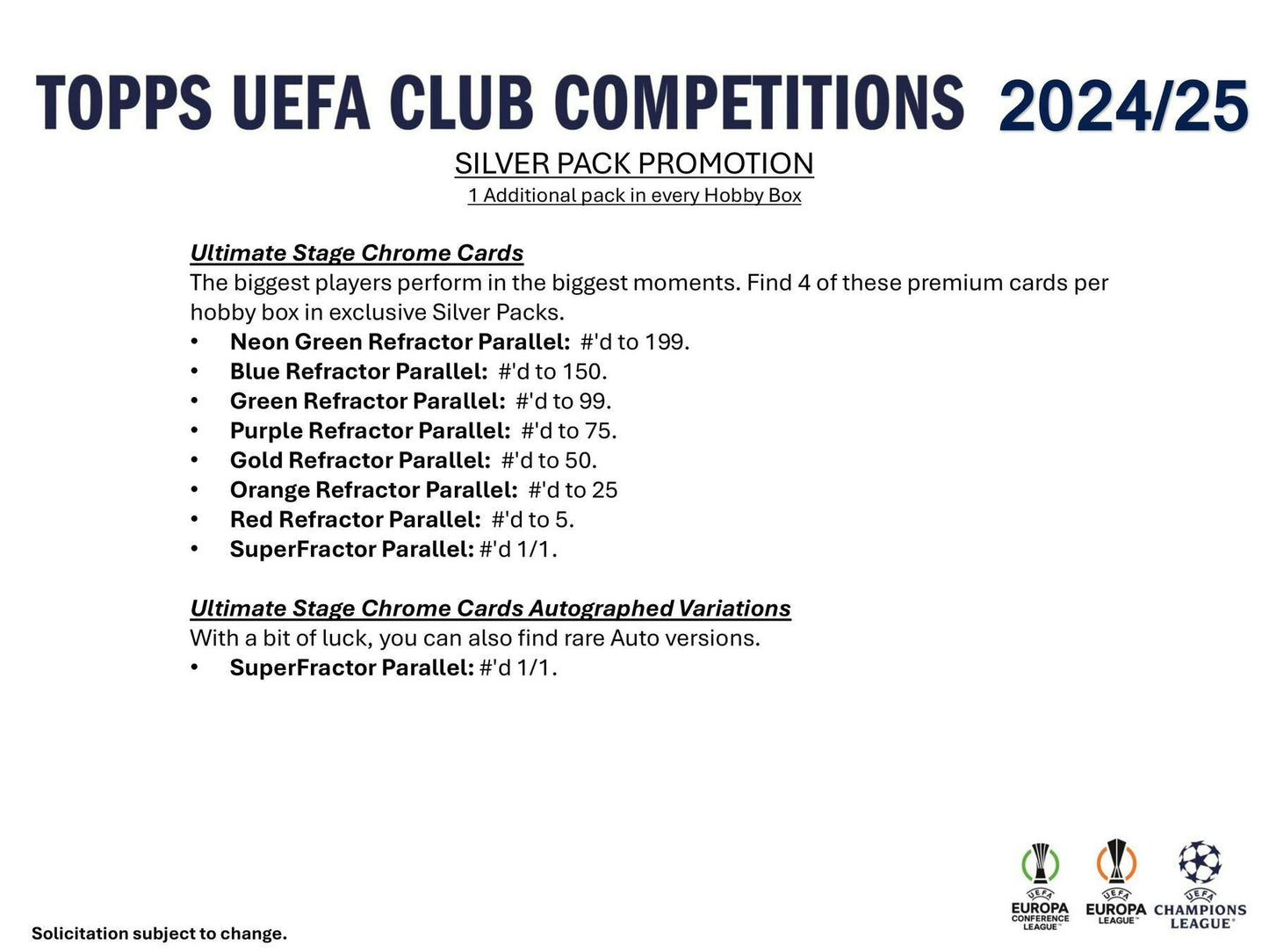 2024-25 Topps Flagship Edition UEFA Club Competitions Hobby Box